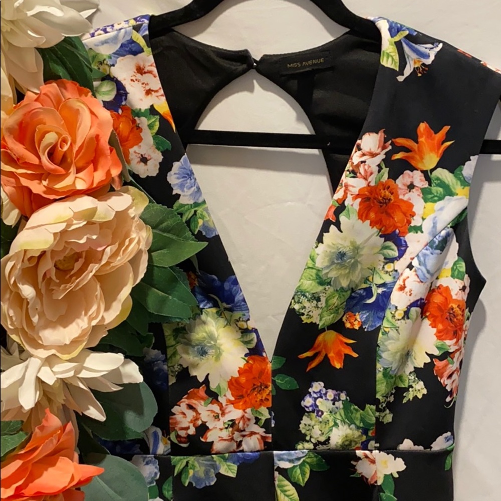 Floral cut out dress